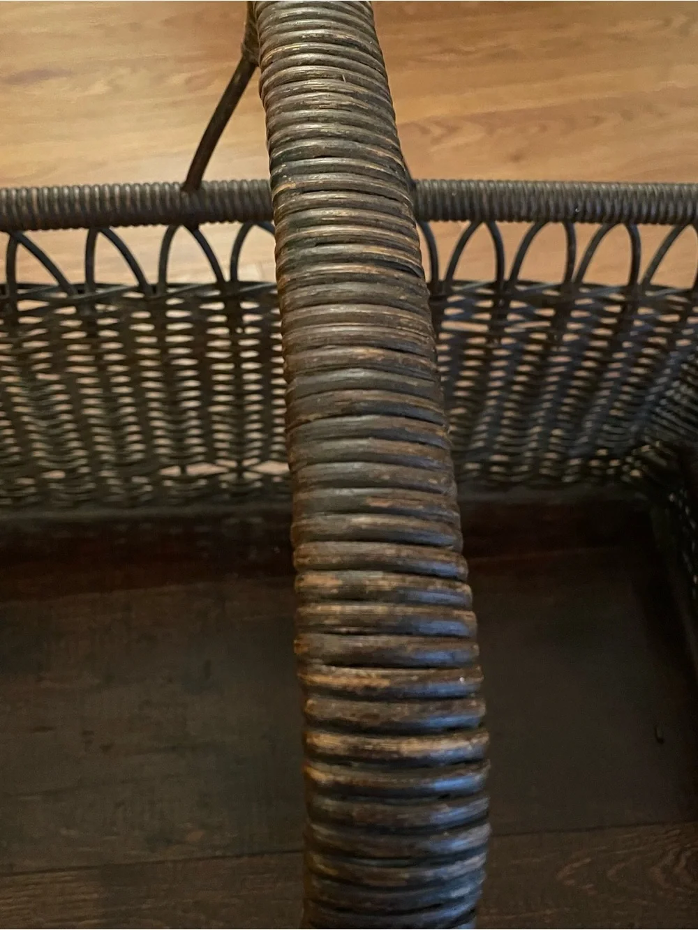 Vintage Wicker & Rattan Magazine Rack Holder Canterbury Boho Chic Mid Century